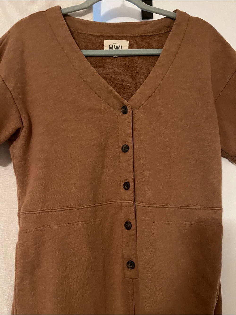 Madewell MWL Rust-Brown Knit jumpsuit - Picture 5 of 9